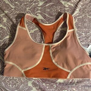 Reebok Women's Orange and coral Pink Sports Bra